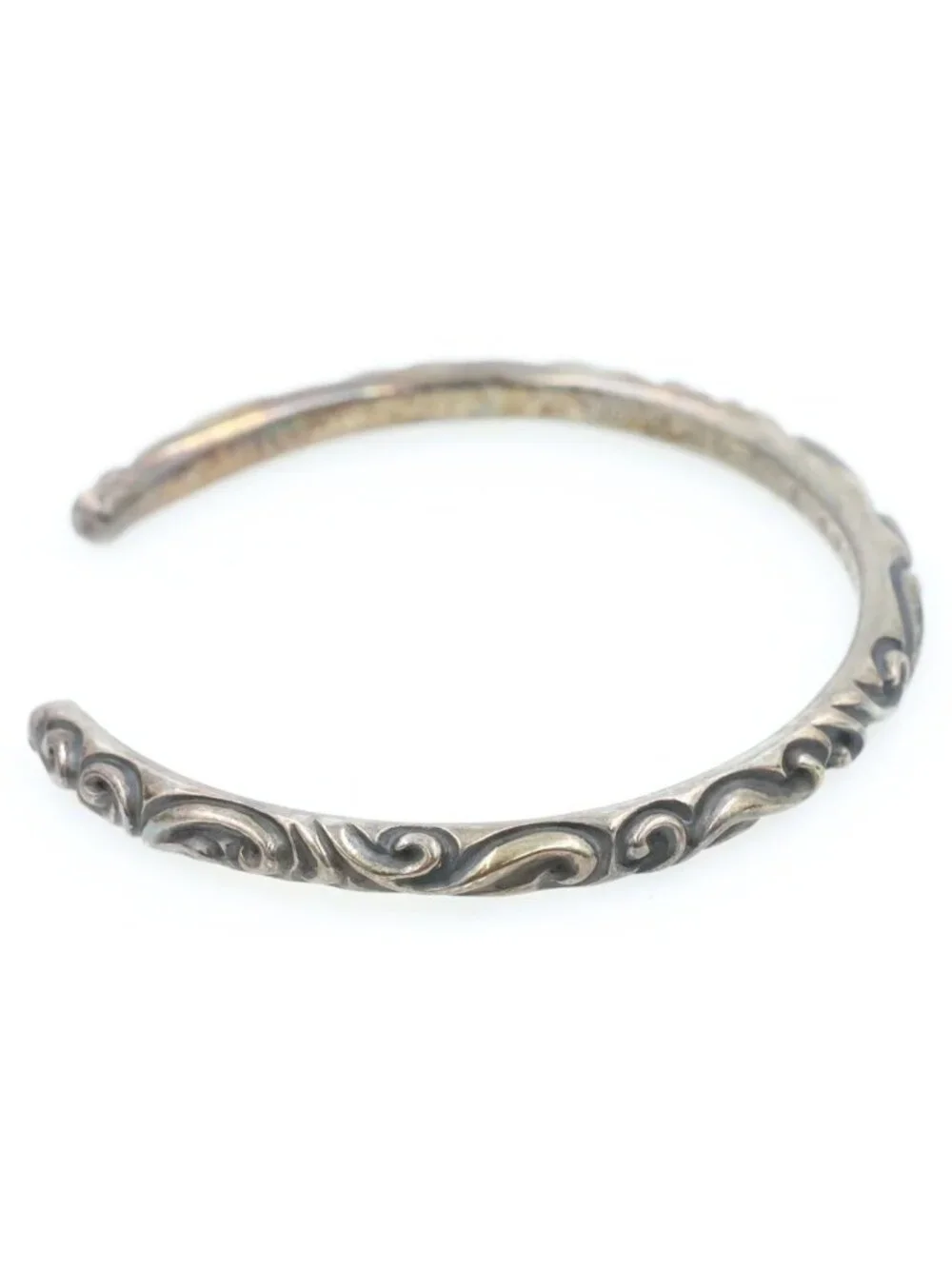 Chrome Hearts Bangle Scroll Bracelet Silver